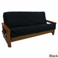 thumbnail image 2 of Blazing Needles Solid Foam-Backed Microsuede 8 to 9-inch Full Futon Cover-Color:Black, 2 of 5