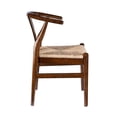 thumbnail image 4 of Benjara Cera Dining Chair Set of 2- Handwoven Rope- Cappuccino Brown Wood, 4 of 6