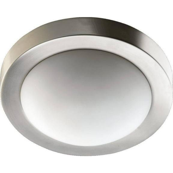 St Lawrence Drift 2 Light Flush Mount in Bailey Street Home Home Collection Style 11 inches Wide By 3.75 inches High-Satin Nickel Finish Bailey Street