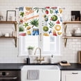 thumbnail image 2 of 2 Panels Kitchen Tier Curtains 39 Inch Length, Summer Beach Grommets Window Treatment Curtain, Tropical Coconut Watermelon Lemon Flamingo Thermal Curtains Drapes for Living Room/Bathroom, 2 of 9