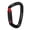 Black/Red, variant on M Buder Auto Locking Climbing Clips 25KN 5620 Lbs D Type Hook Buckle Multipurpose for Camping Hiking Backpacking Outdoor Activities, Black Blue (7.48 inches / 19 cm)
