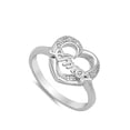 thumbnail image 4 of Clear CZ Spanish Amor Heart Love Promise Ring Sterling Silver Band White 925 Female Size 9, 4 of 4