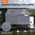 thumbnail image 2 of Manual Retractable Awning, 78" Outdoor Retractable Patio Awning Sunshade Shelter, Adjustable Patio Door Window Awning Canopy with 39" Sun Shade Curtain for Backyard, Garden, Balcony, 2 of 12
