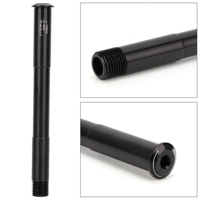SolUptanisu Eje de Horquilla de Rueda de icleta de aleación de Aluminio Tenedor Delantero a través de Eje Pincho 15 mm x 110 mm Reemplazo para Rock Shox Tenedor icleta De Monta?a Tubo Eje Negro Ecomeon no
