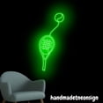 thumbnail image 2 of Handmadetneonsign Tennis Bat And Ball Neon Sign, Tennis Led Light, Sports Room Wall Art Decor 72821, 2 of 5