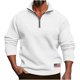 thumbnail image 2 of pstuiky Camisas casuales de manga larga para hombre, Camisa de manga larga raglán con cuello alto y cremallera de color sólido informal para hombre. salir tops xl, 2 of 8