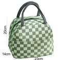 thumbnail image 6 of Ludlz Bento Bag Waterproof Large Capacity Heat Preservation Plaid Pattern Lunch Box Storage Bag Pouch Home Supplies, 6 of 8