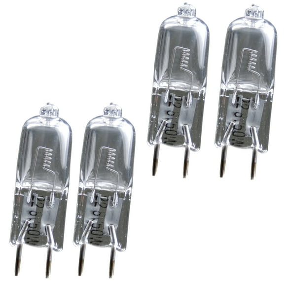 HQRP 4-Pack 22.8V 50W Halogen Bulb G6.35 BiPin Base Lamp for Philips 12429 923943028303 99-66001
