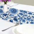 thumbnail image 4 of Yayeee Table Runner 90 inches Long Home Kitchen Dinning Party Decoration, Blue Floral Pattern, 4 of 7