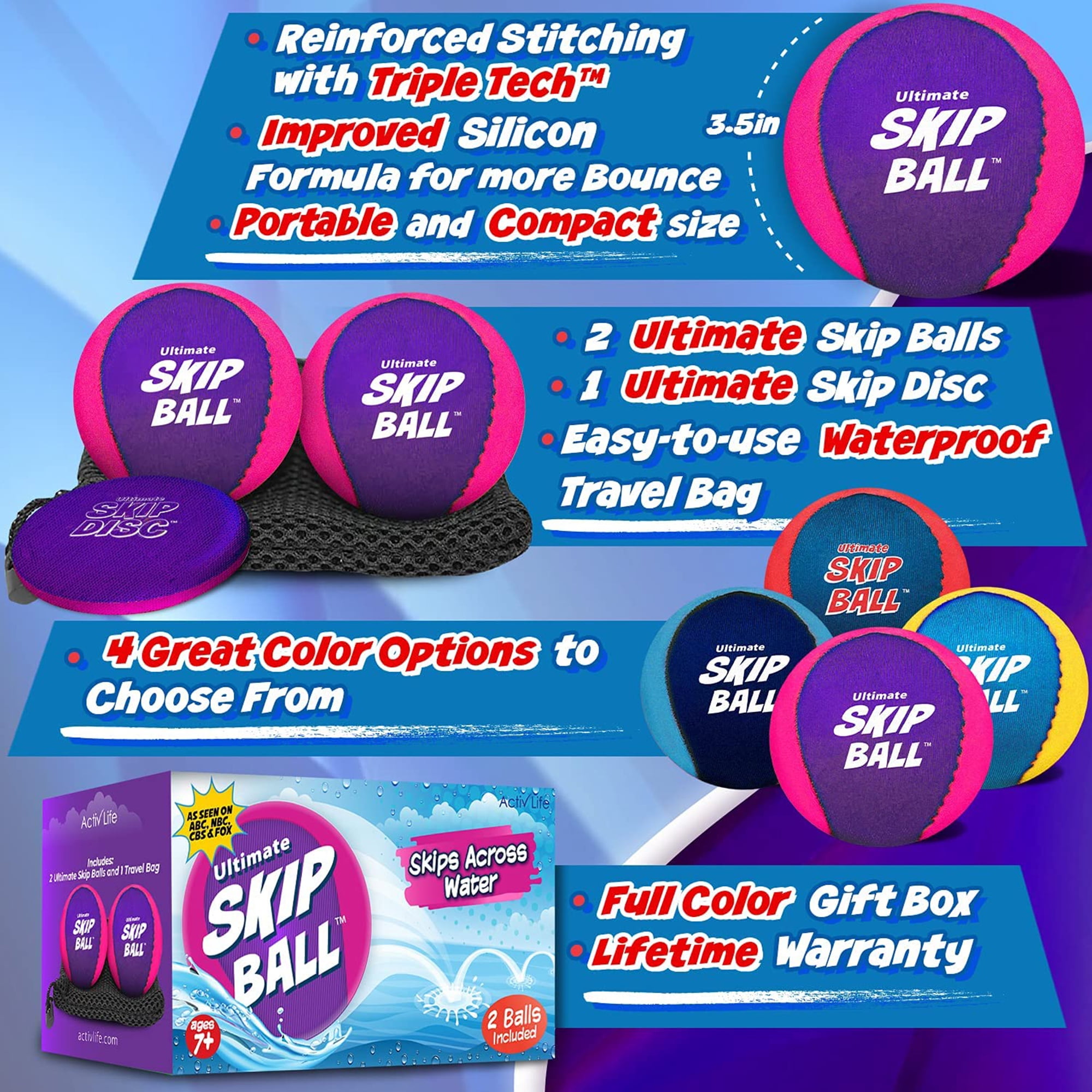 Activ Life Water Ball Set Of 2 Skip Bouncing Beach Balls For Kids With Disc Pink Purple Walmart Com Activ Life Water Ball Set Of 2 Skip Bouncing Beach Balls For Kids With Disc Pink Purple Walmart Com