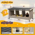 thumbnail image 2 of Gowoodhut Chicken Nesting Box, 3 Compartments Wooden Chicken Coop, Wall-Mounted Nesting Boxes for Chickens, 2 of 7