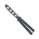 thumbnail image 2 of Cuchillo mariposa de práctica cuchillos de entrenamiento romos de acero inoxidable (negro) Ndcxsfigh nuevos, 2 of 8