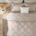 thumbnail image 2 of Juego de edredón CozyLux de lino, tamaño king, 7 piezas, cama en bolsa, 2 of 8