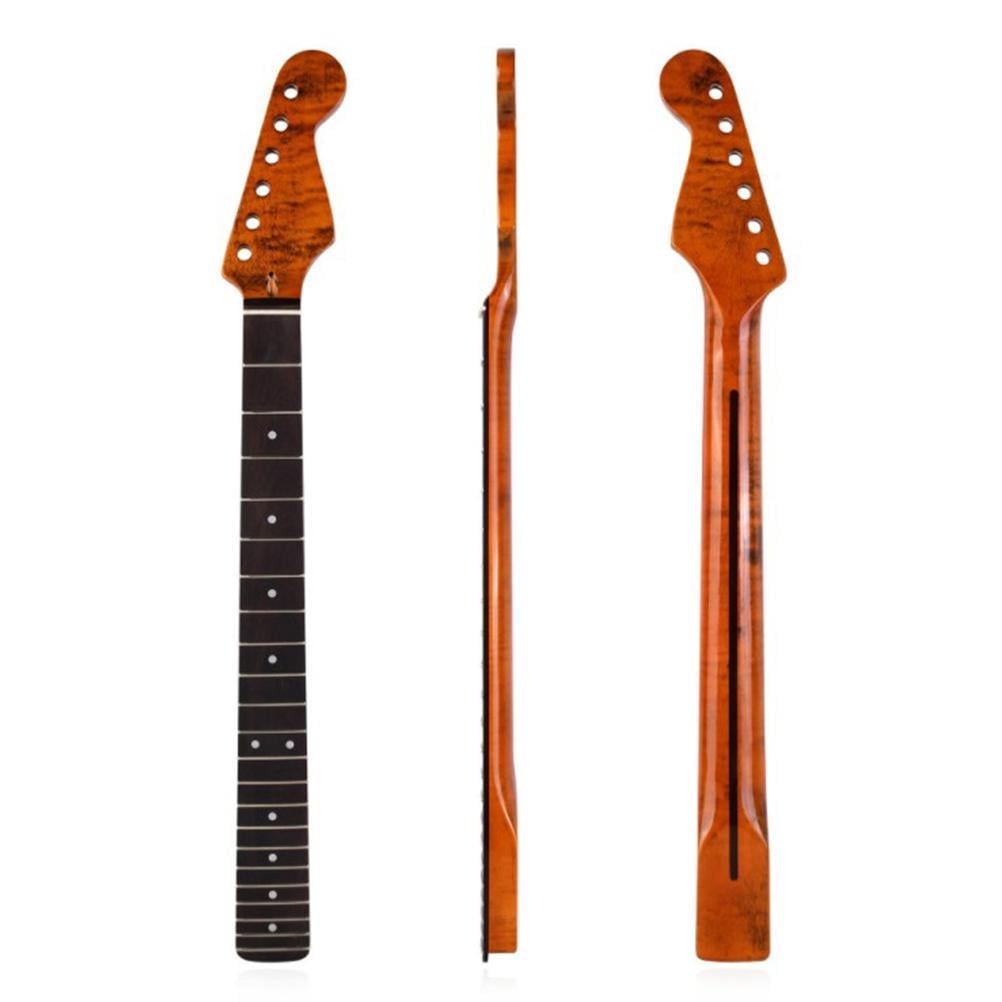 Electric Guitar Neck Replacement 22 Fret Maple Fretboard Binding for TL Tele Back Center Line DIY Parts Replacement 