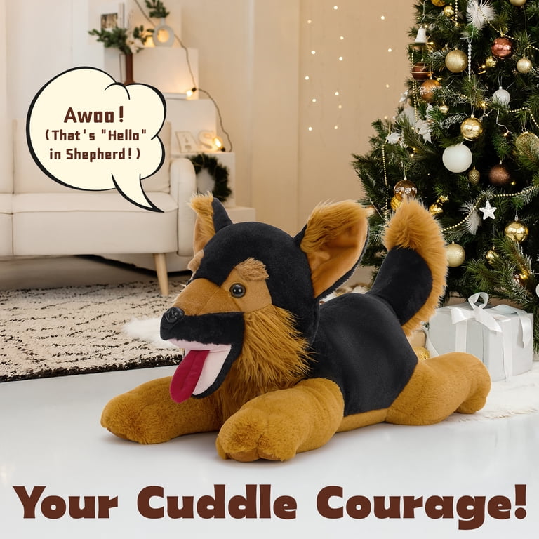 MorisMos 28'' German Shepherd Stuffed Animal Giant Dog Plush Toy