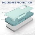 thumbnail image 2 of Decase Heavy-Duty Rugged Case for Samsung Galaxy S23 FE,Dual Layer Military Grade Drop Protection Anti-Fingerprint Anti-Scratch Hard Back Cover Silicone Bumper Shockproof Protective Case,Mint, 2 of 5
