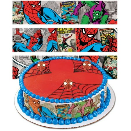 Spiderman Designer Prints Cake Edible Image Walmart Com