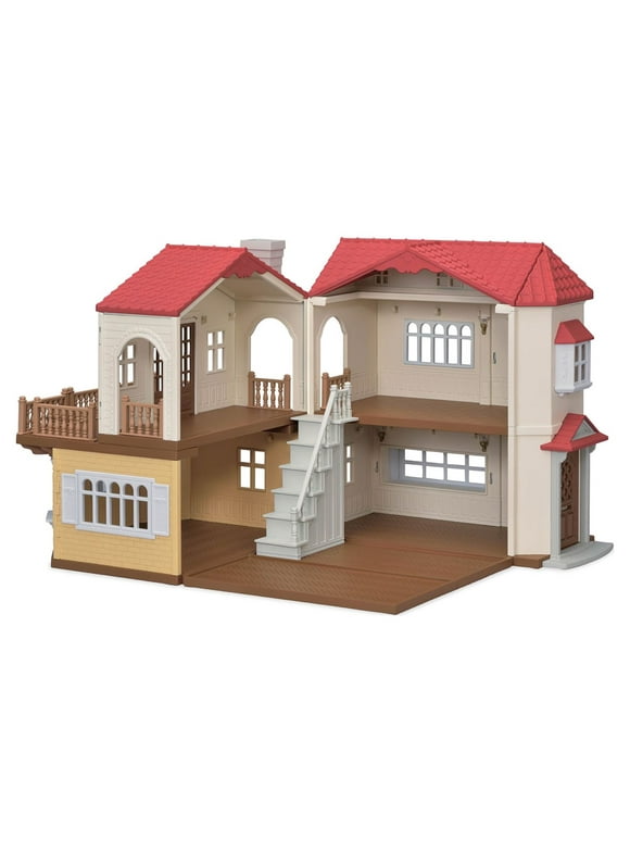 Calico Critters Red Roof Country Home, Dollhouse Playset