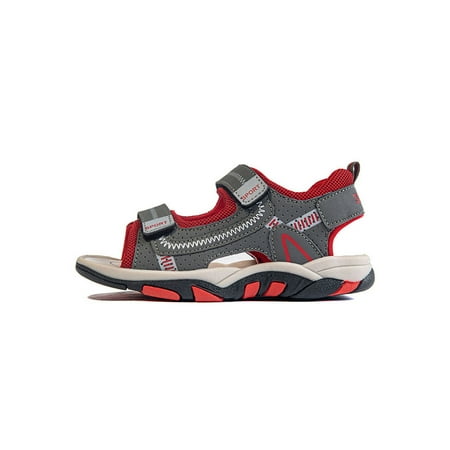

Gomelly Children Sport Sandal Hiking Sandals Quick Dry Beach Shoes Casual Boy Kids Gray Red 1Y