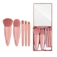 thumbnail image 1 of Set de brochas de maquillaje de viaje fácil de llevar, kit de 5 piezas de brochas cosméticas mini con todas las funciones y set de brochas de maquillaje de viaje, 1 of 8