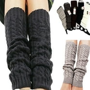 Women Bohemian Crochet Knitted Long Leg Warmers Spring Patchwork Knee ...