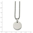 thumbnail image 5 of White Stainless Steel necklace Ball (Beaded) with pendant Dog Tags Men's 24 in 22.15 mm 2.35, 5 of 5