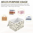 thumbnail image 6 of Yayeee Collapsible Cube Storage Bin with Lid Fabric Closet Decorative Basket with Handles, Leaves Pattern, 6 of 7
