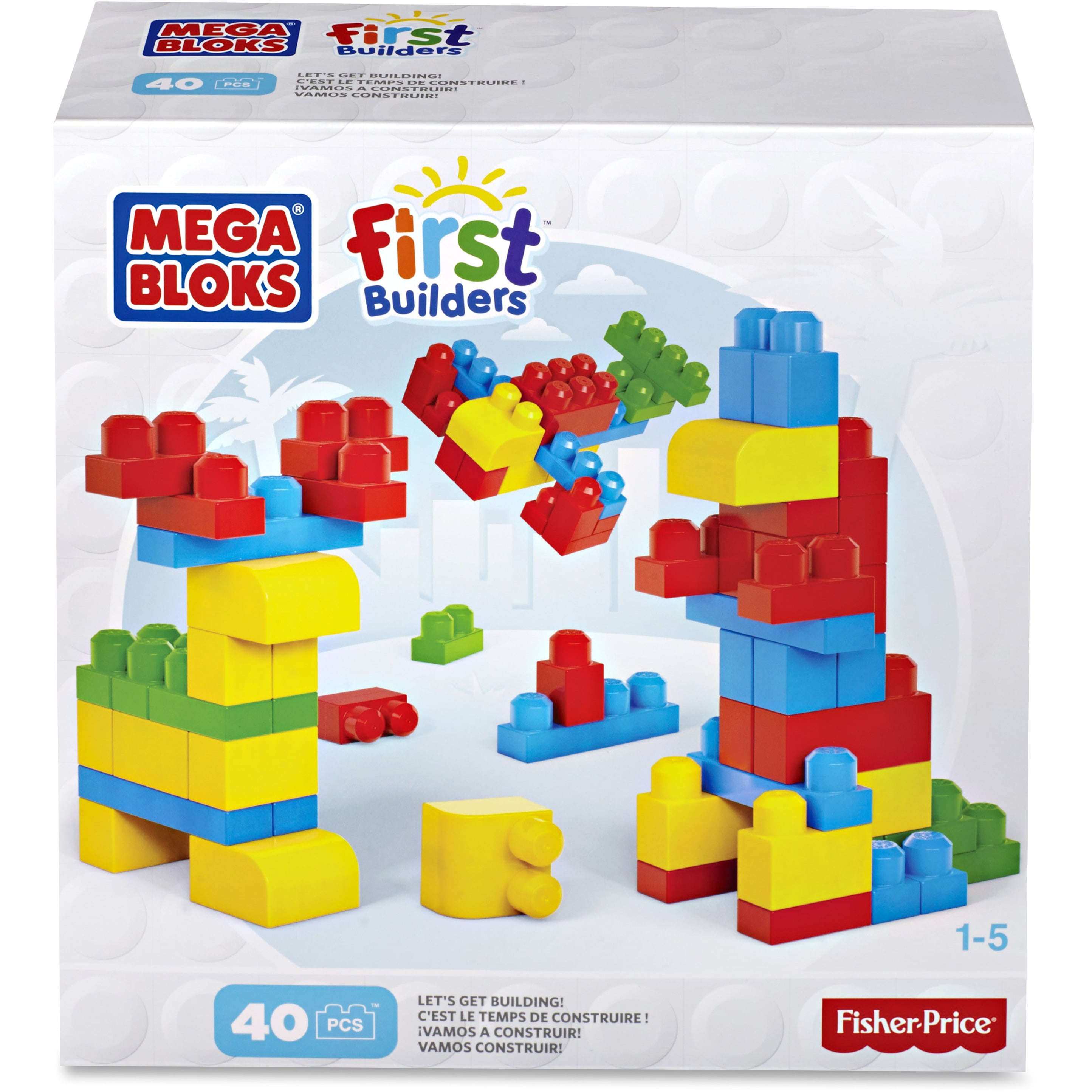 40 Piece Fisher Price Mega Bloks ABC Spell Age 1-5 New 