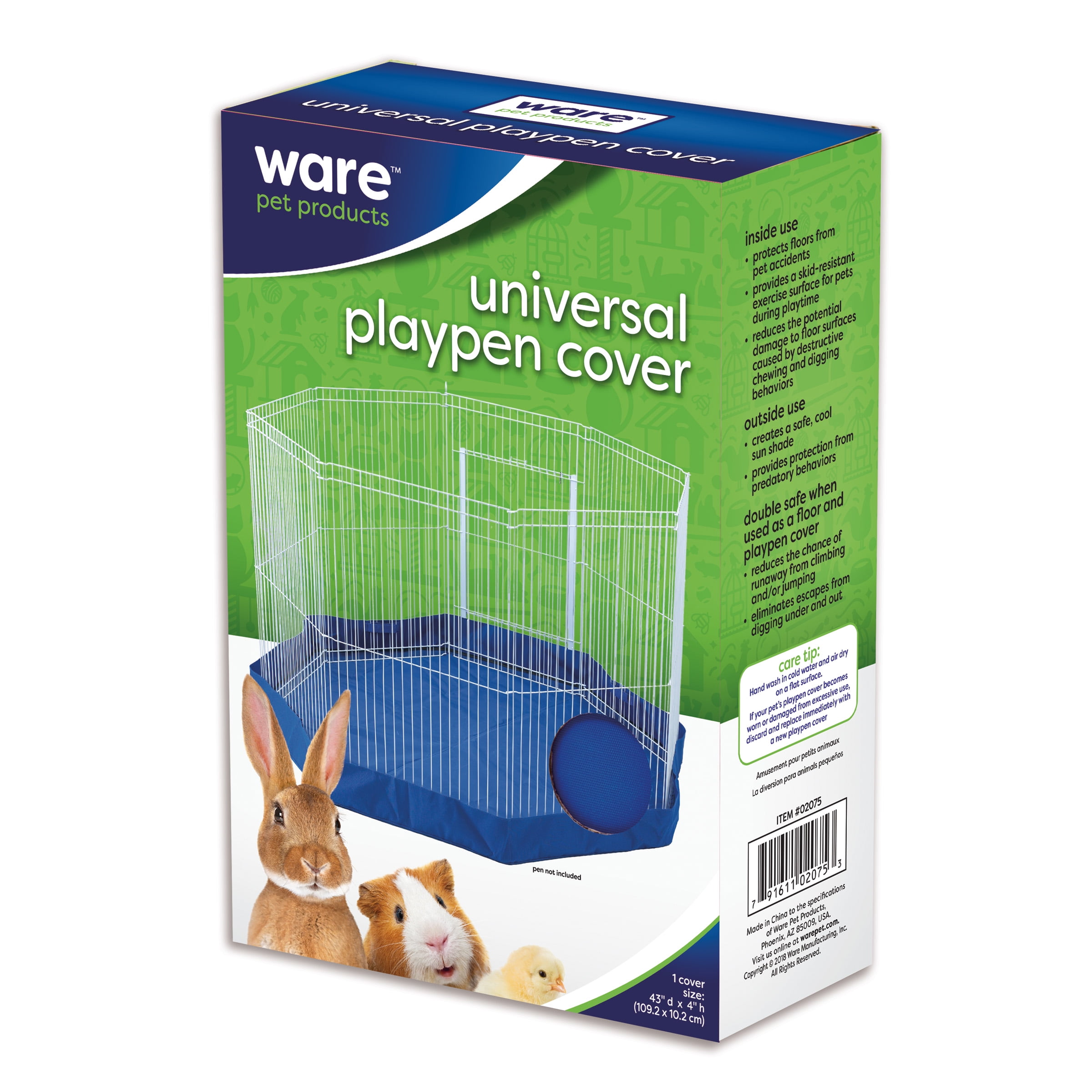 Ware Universal Playpen Cover, Blue OR Green (1 Count)