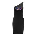thumbnail image 1 of Vestido de mujer con hombros descubiertos, mini vestido sin mangas simple de primavera para caminar y trabajar , xxl, 1 of 7