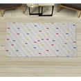 thumbnail image 1 of Modern Decorative Rug, Modern Geometric Shapes Polka Dot Tear Drop Forms Pattern Graphic Art Print, Quality Carpet for Bedroom Dorm and Living Room, 6 Sizes, Red Rose, by Ambesonne, 1 of 1