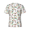 thumbnail image 3 of Naloa Pretty Floral With Leaves Men's T-Shirt Sport T-shirt Men's Basic Tee Casual Men's Shirt, Round Neck, Short Sleeves -, 3 of 5