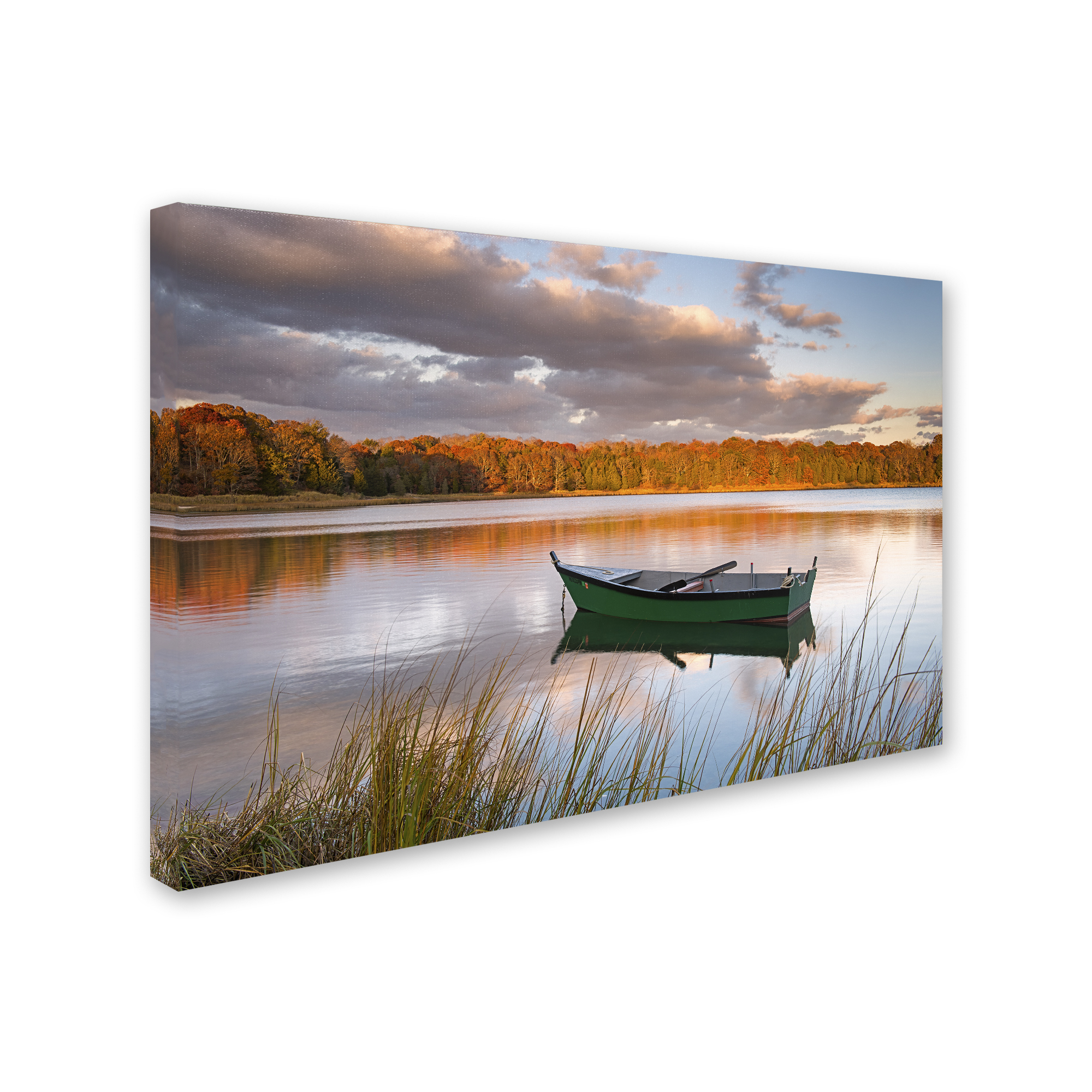 Trademark Fine Art 'Boat on Salt Pond' Canvas Art by Michael Blanchette Photography