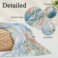 thumbnail image 2 of Blue Beach Coastal Pillow Covers, Linen Long Throw Pillow Case, Summer Nautical Coral Shell Botanical Vintage Holiday Pillow Protector Decorative Cushion Cover for Living Room/Bedroom 20" x 36", 2 of 8