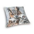 thumbnail image 3 of Cute Owls Throw Pillow Covers Couch Pillowcases Decor for Bed Sofa 18" x 18", 3 of 7