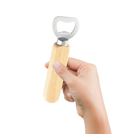 

Fovolat Stainless Steel Beer Bottle Opener Beer Bottle Can Opener with wooden handle Heavy Duty Non-Slip Beer Openers Water Bottle Opener Juice Bottle Openers beneficial