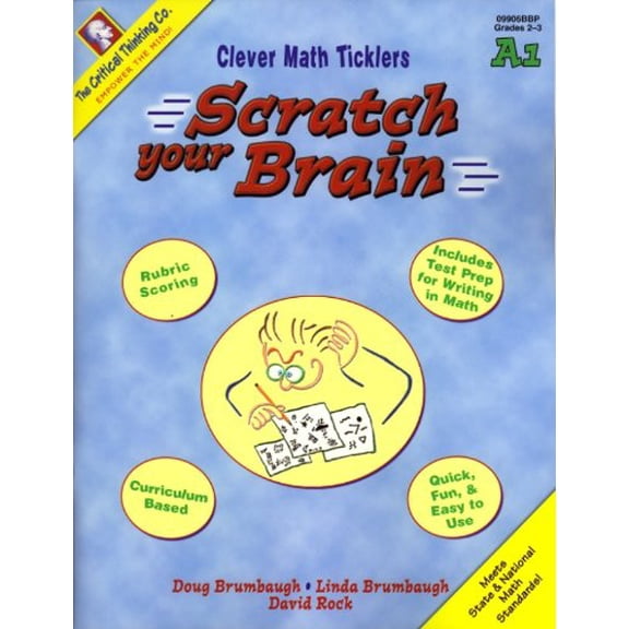 Pre-Owned Scratch Your Brain: A1, Grades 2-3 (Clever Math Ticklers), 9780894557880, 0894557882, Paperback,