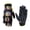 Black, variant on Double Cycling Gloves for Motocross Racing - Breathable Donut Pattern Design for Spring, Summer & Autumn