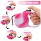 thumbnail image 4 of Correa retráctil para perros, correa extensible de 5 m con mango antideslizante, correa retráctil antienredos para perros pequeños y medianos de hasta 20 kg (rosa), 4 of 5