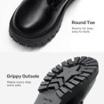 thumbnail image 6 of DREAM PAIRS Girls' Combat Ankle Boots, Lace-Up Boots with Side Zipper, Adjustable Fit, Round Toe and Anti-Slip Outsole, 6 of 6
