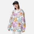 thumbnail image 4 of Pofeuu Donuts and Coffee Print Sun Protection Outdoor Lightweight Full Zip UV Cooling Hoodie Long Sleeve Summer Clothing for Outdoor Hiking-Small, 4 of 5