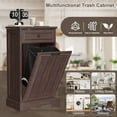 thumbnail image 5 of AHB 13 Gallon Single Tilt Out Trash Cabinet, Pet Proof Kitchen Trash Can Storage Organizer, 20.9"L x 13.55"W x 38.5"H, Brown, 5 of 7