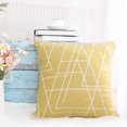 thumbnail image 4 of PiccoCasa 18"x18" Polyester Sofa Throw Pillow Cover, Pale Yellow, 4 of 10
