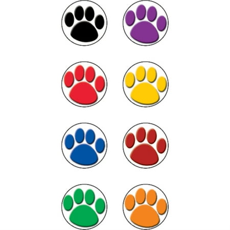 UPC: 0088231948193 | Colorful Paw Prints Mini Stickers by Teacher Created Resources