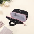 thumbnail image 3 of Unique Bargains 1 Pc Large Pendant Bow Makeup Bag Black Pink Polyester, 3 of 6