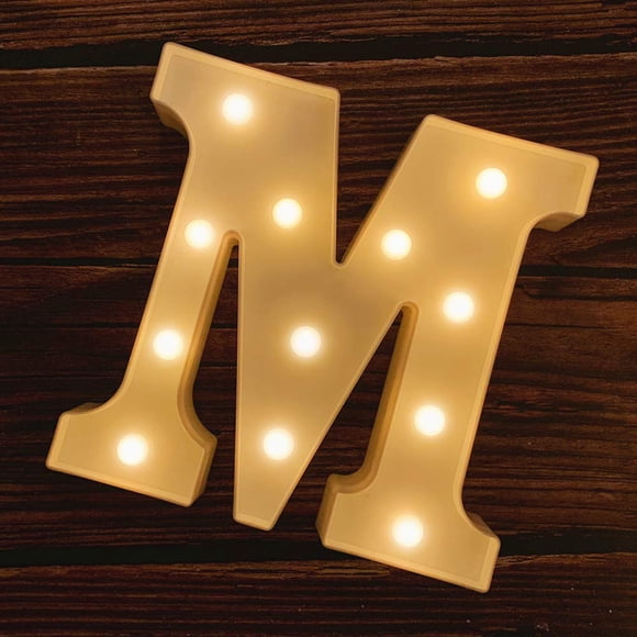 MUMUXI Letras iluminadas para marquesina | Grandes números iluminados | Funciona con pilas y brilla con cada letra del alfabeto | para bodas, fiestas de cumpleaños, celebraciones, Navidad o decoración