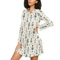thumbnail image 3 of joogoo Nutcracker Soldiers Christmas Women's Long Sleeve Nightgown Sleepwear L, 3 of 8