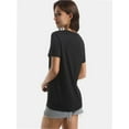 thumbnail image 4 of Women's Ultra-Soft V-Neck Short Sleeve Trendy Casual T-Shirt, 4 of 6