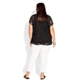thumbnail image 2 of Avenue Women's Plus Size Elora Burnout Top, 2 of 2