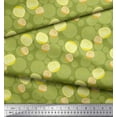 thumbnail image 3 of Soimoi Green Cotton Cambric Fabric Lemon Slice Vegetable Print Sewing Fabric Yard 42 Inch Wide, 3 of 3